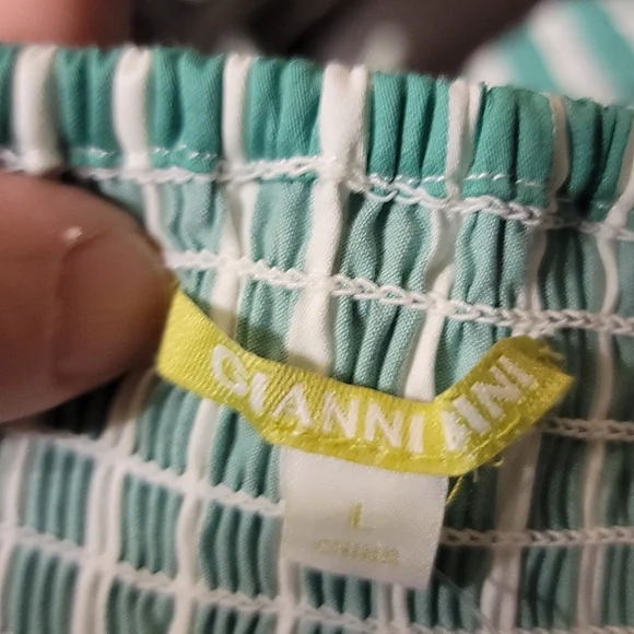 NWT Gianni Bini summer emerald green top large - Picture 6 of 7